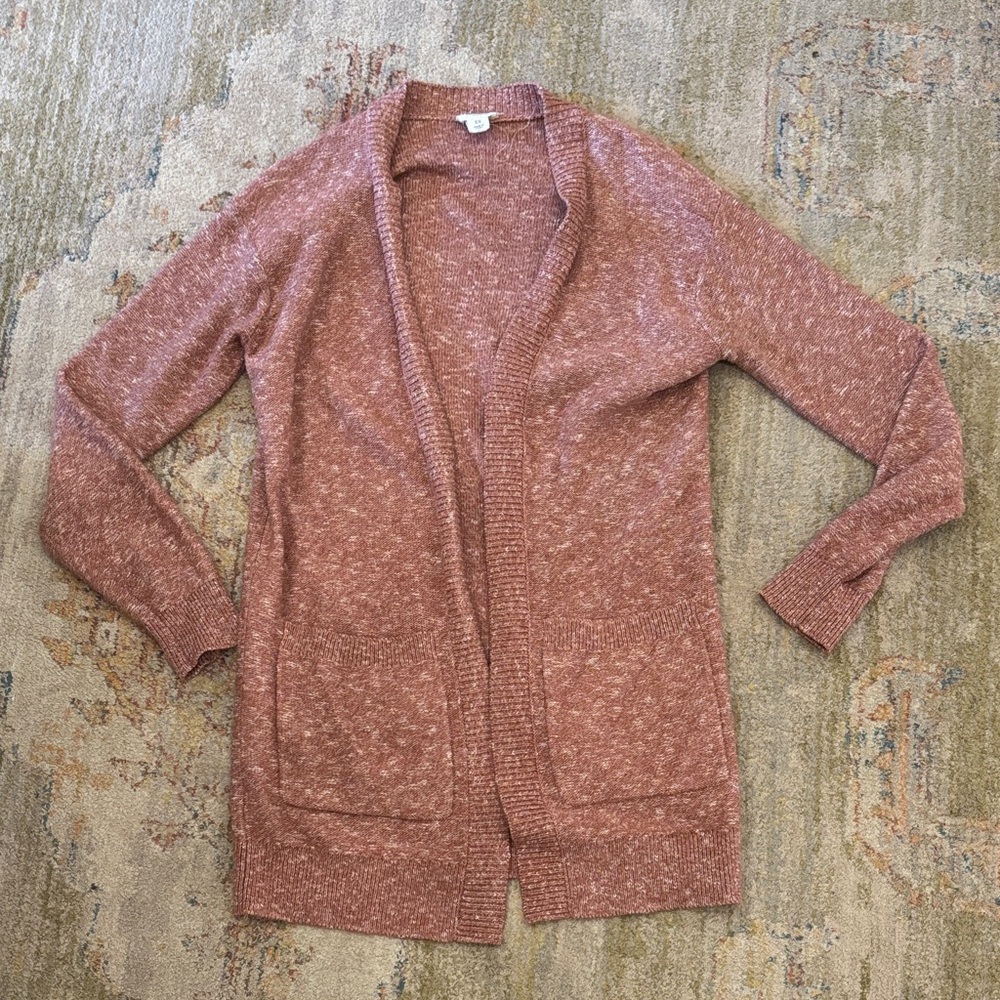 UpWest Women's Rose Open-Front Cardigan